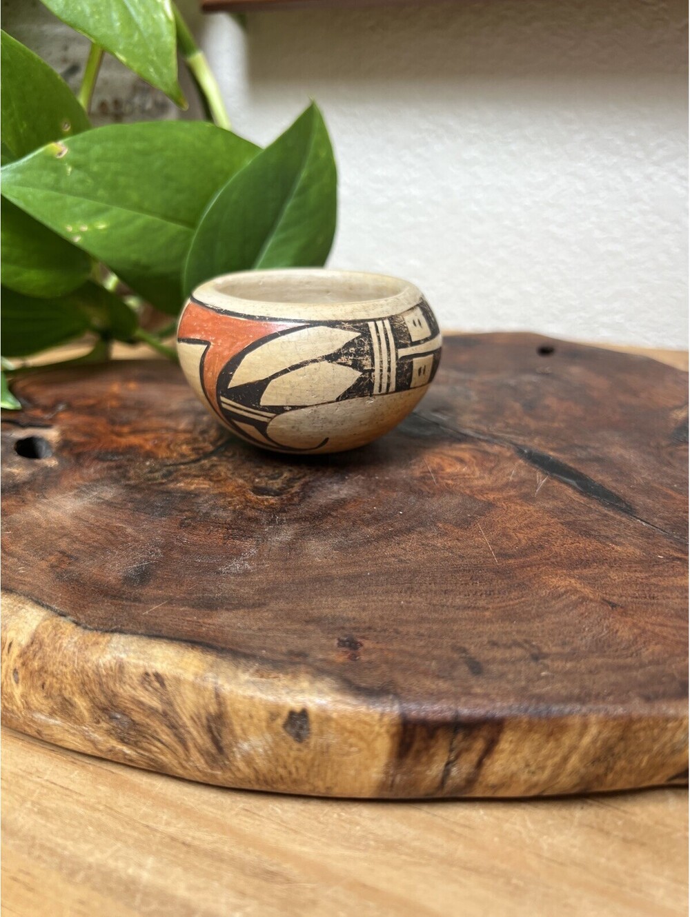 First Mesa Polychrome Hopi Pottery Bowl Signed Juanita Healing Mini Native